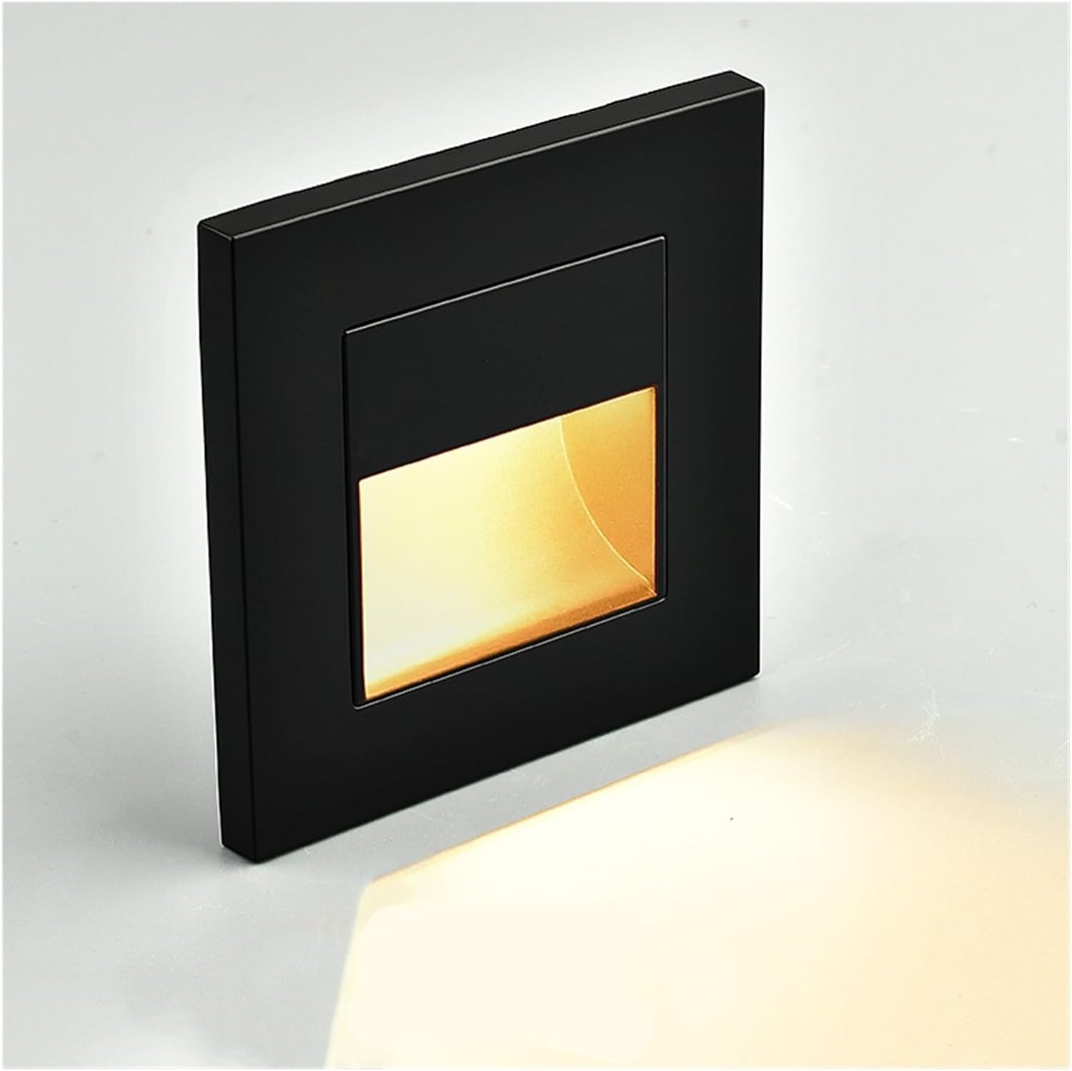 Embedded LED Wall Light PIR Motion Sensor Indoor Step Light Corridor Ladder Corner Bedroom Decorative Foot Stair Lighting AC220V (Color : Warm White, Size : White)