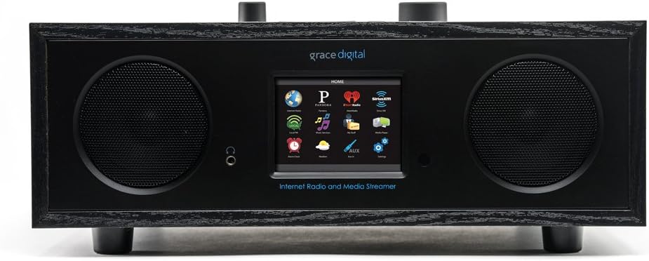 Grace Digital GDI-IRC7500 Stereo Wi-Fi Music System with 3.5-Inch Color Display (Black)