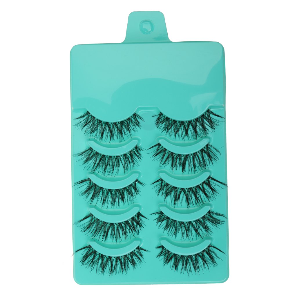 Buy Magideal 5 Pairs Beauty Makeup Handmade Messy Cross Style False ...