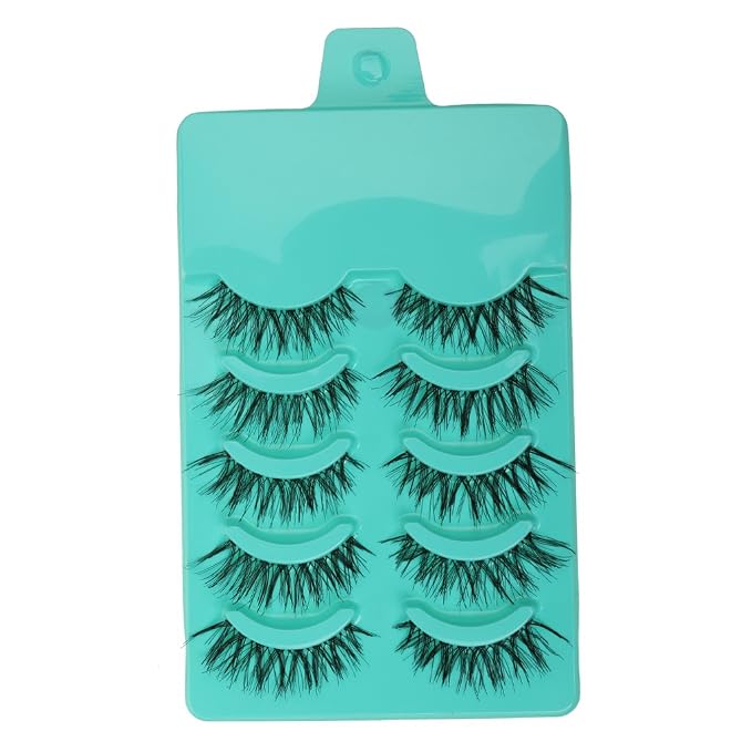 Buy Magideal 5 Pairs Beauty Makeup Handmade Messy Cross Style False ...