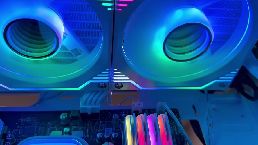 3-Pack 120mm Infinity Mirror ARGB PC Fans - PWM RGB Case Fans With Mirror Lighting 600-1800RPM