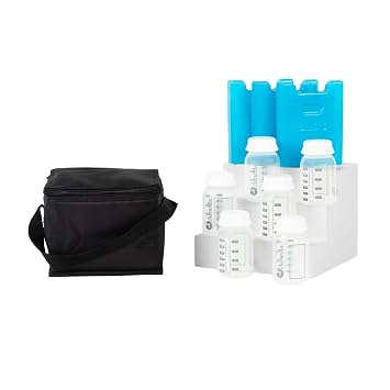 Ameda Mya Cool N Carry Breast Milk Cooler Bag | Insulated Bag + 6 Bottles