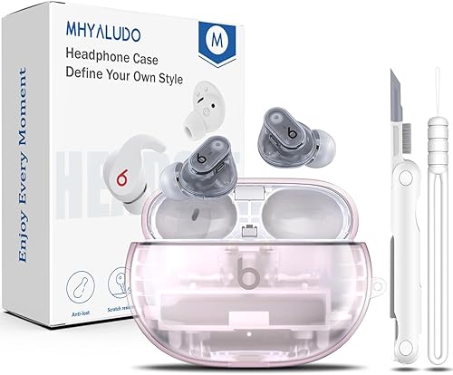 MHYALUDO Beats Studio Buds + (2023)  Beats Studio Buds 2021 Funda protectora transparente de TPU suave transparente de grado militar a prueba de