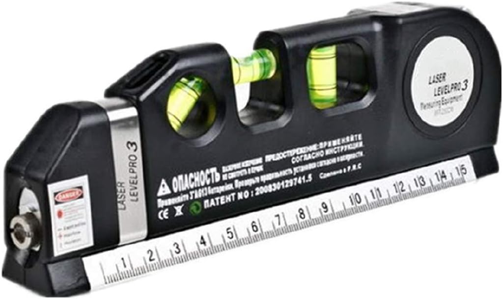 SYGA Binoax Multipurpose Level Laser Horizon Vertical Measure Tape Aligner Bubbles Ruler