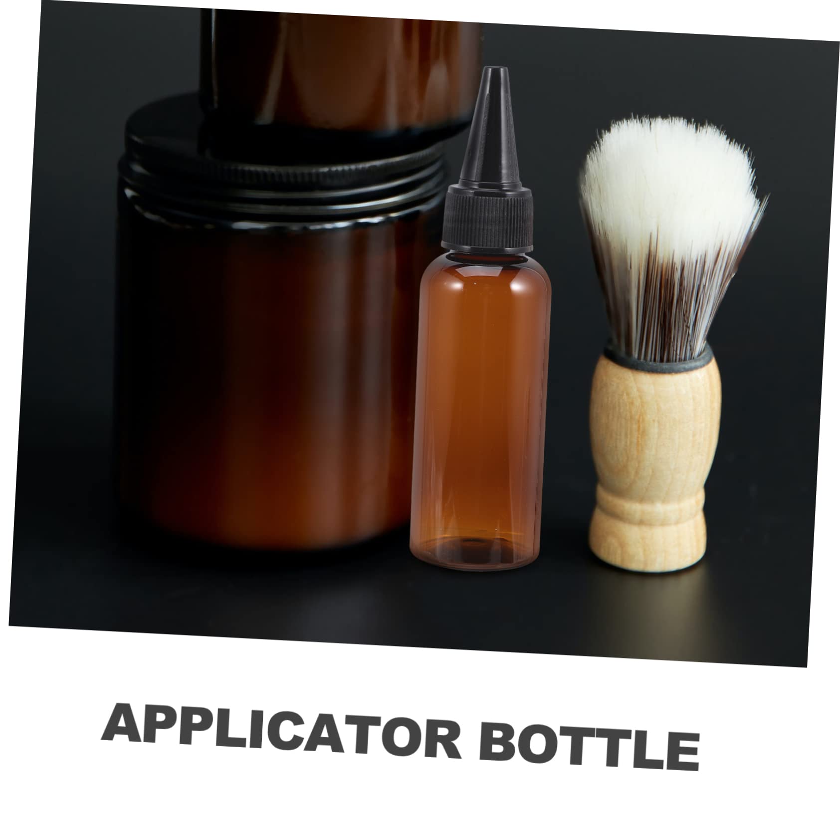 POPETPOP 10 Botellas Aplicadoras para Cabello Marrón de Plástico Recargables de 50ml Tapa, Fáciles de Usar para Teñido y Aplicación de Aceite en Pintura Capilar
