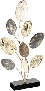 Atmosphera - Objet déco Feuilles - métal - Argent et doré H53 cm