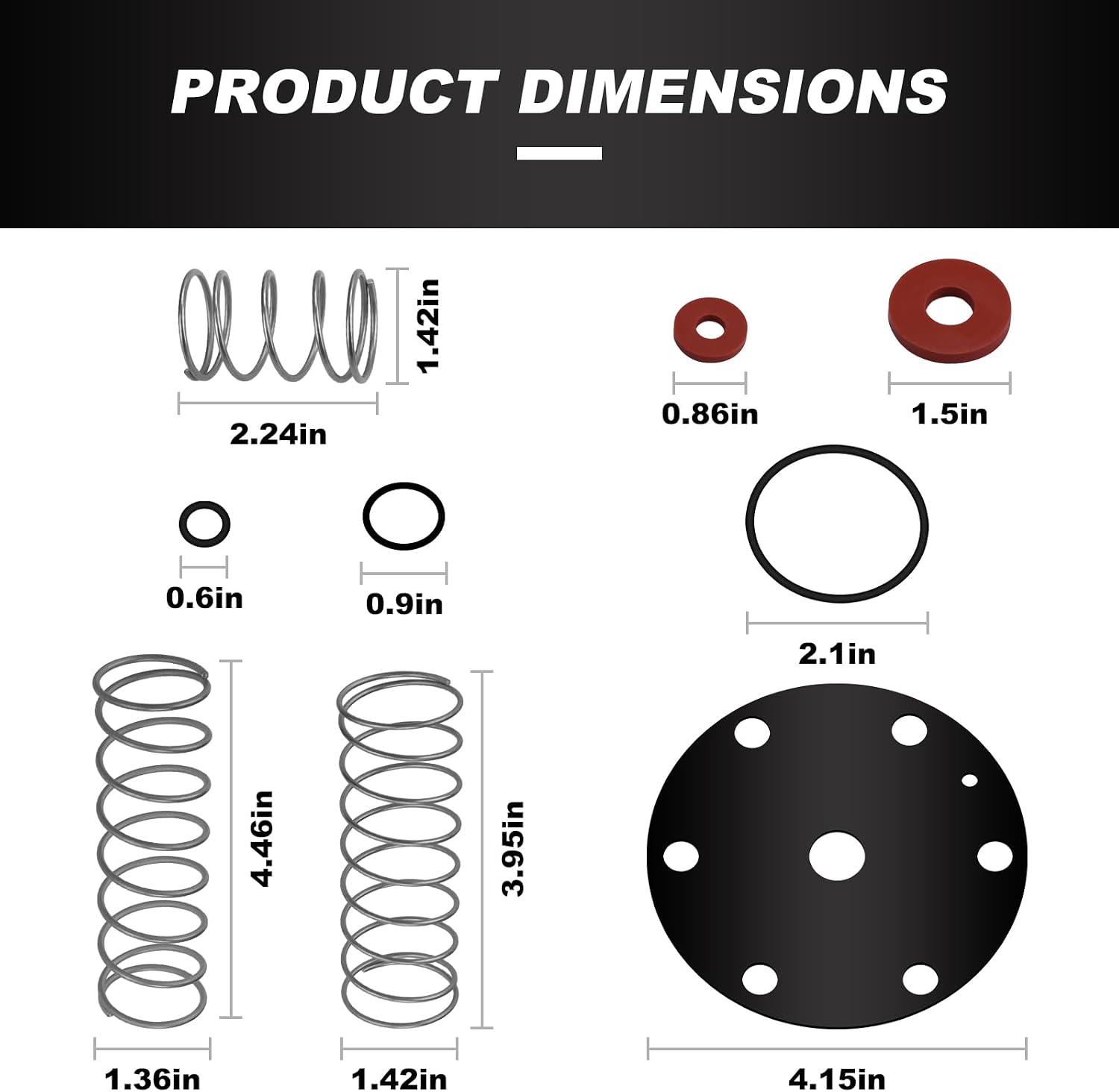 3/4-1" Backflow Preventer Repair Kit Fits for Wilkins Zurn 975XL & 975XL2 | Reduced Pressure Backflow Preventer Complete Repair Kit with Springs,O-rings