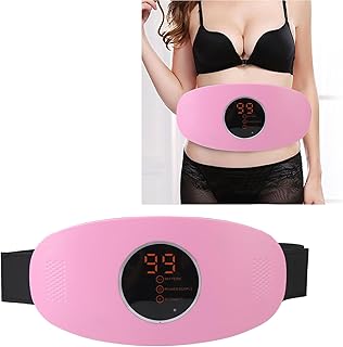 Abdominal Slimming Massager, Electric Slimming Belt Rechargeable Improve Body Abdominal Massager Machine Fat Burning Abdominal Massager Body Massager for Body Pink