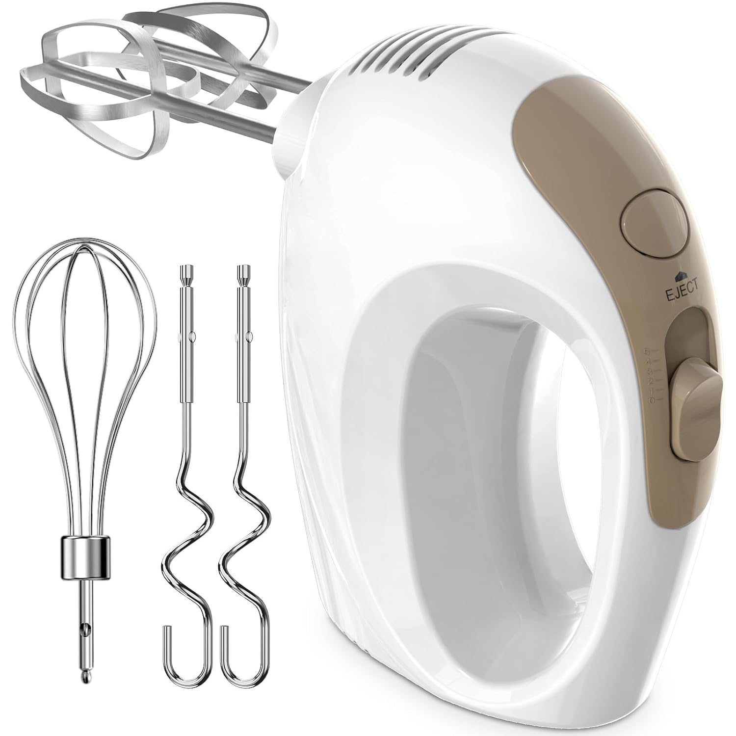Hand Mixer 5 Speed Electric Cake Whisk Food Mixer Self-Control Turbo Boost with 5 Stainless Steel Accessory Food