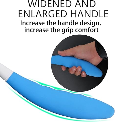 Miniatura 5 de Cepillo de baño trasero de mango largo, con red antideslizante de mango largo, se utiliza para baño auxiliar y ducha para ancianos y personas con