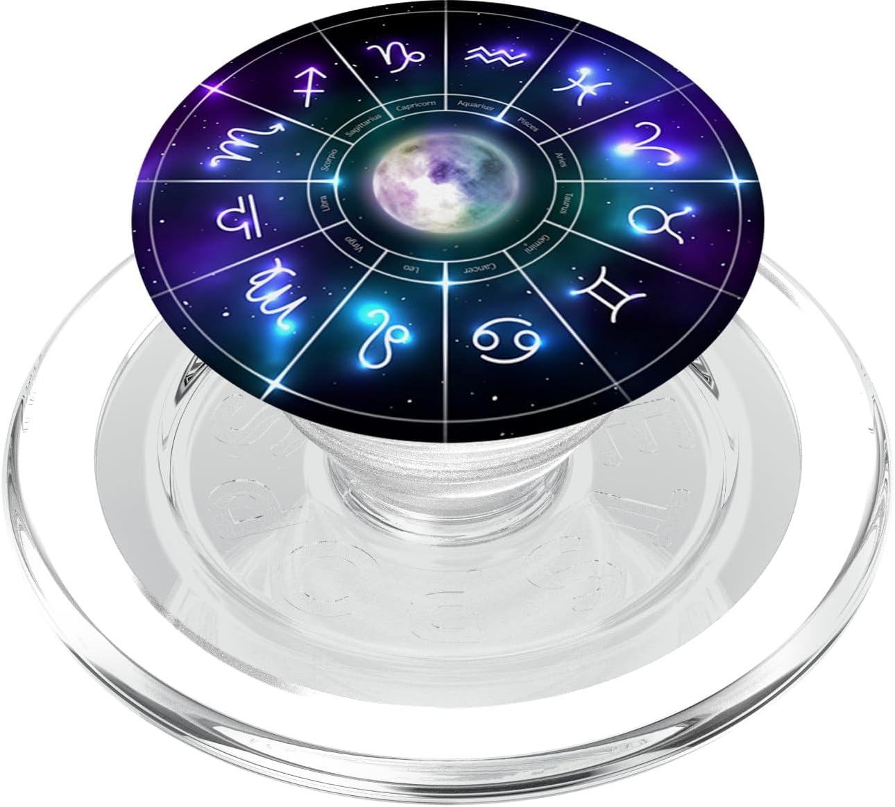 Zodiac Astrology Wheel Star Sign Symbol Astrology Birth Grip PopSockets PopWallet for MagSafe