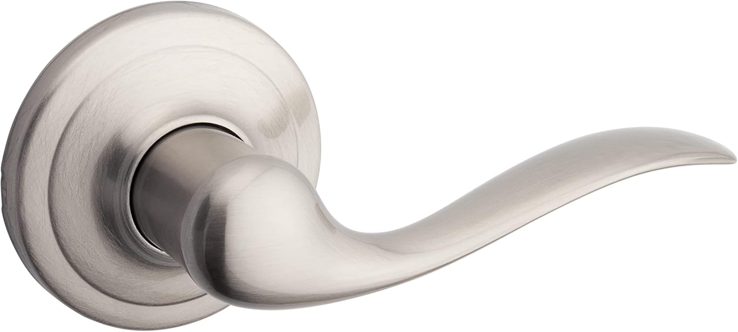 Kwikset Tustin Interior Privacy Door Handle with Lock, Door Lever For Bathroom and Bedroom, Venetian Bronze Reversible Keyless Turn Lock, with Microban Protection