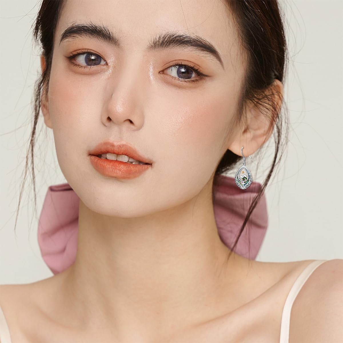 Mustard Seed Cross Earrings Sterling Silver Mountain Dangle Dangling Earrings Teardrop Christian Faith Religious Jewelry for Women - Image 5