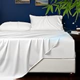 HYPREST Cooling Sheets King – Rayon Derived from Bamboo, Silk Soft & Breathable, No Sweat Luxury Sheet Set, Extra Deep Pocket King Sheets Fits 18