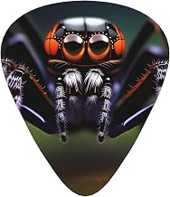 Tropical rainforest spidersGuitar Picks, 12-Piece Pattern Set, Three Different Thicknesses for Acoustic Electric Guitar and Other Instruments