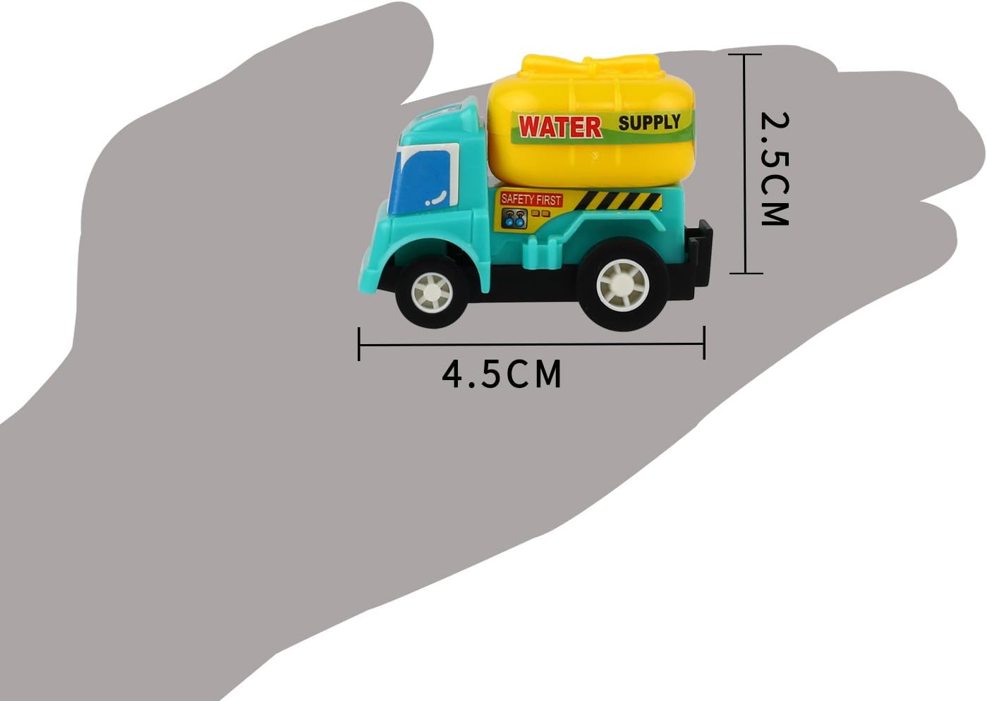 Laxdacee Pull Back Car,12 Pack Assorted Mini Plastic Construction Vehicle Set, Car Truck Toy for Kids, Boy, Girl, Child Birthday Party Favors, Goody Bag, Prizes, Pinata Filler Supplie