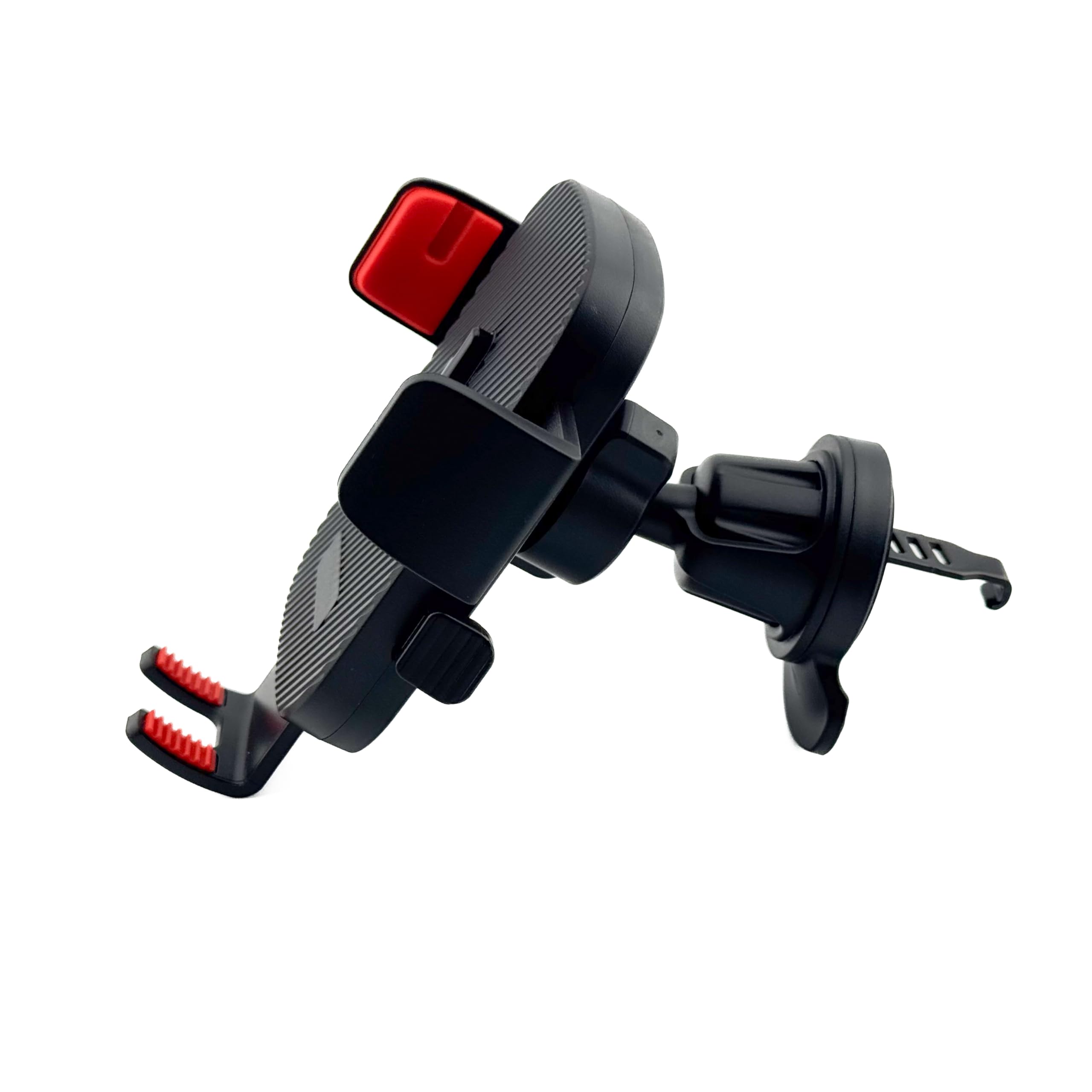 Soporte de teléfono para rejilla de ventilación de coche con brazos de bloqueo automático, ajuste universal, color negro