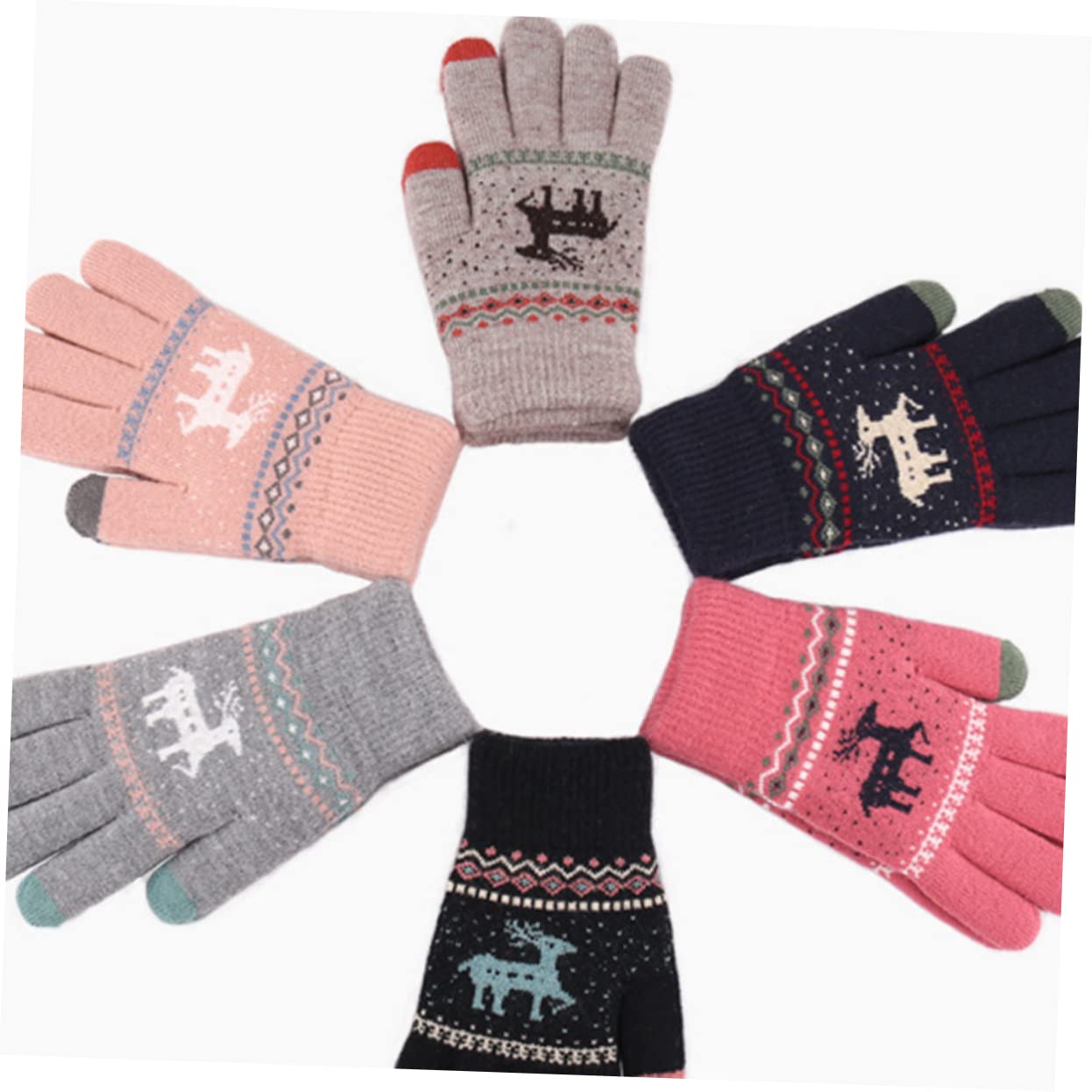 3pares Guantes Táctiles Para Mujer De Guantes De Invierno De Aislantes Cálidos y Cómodos Perfectos Para Teléfonos y Tablets