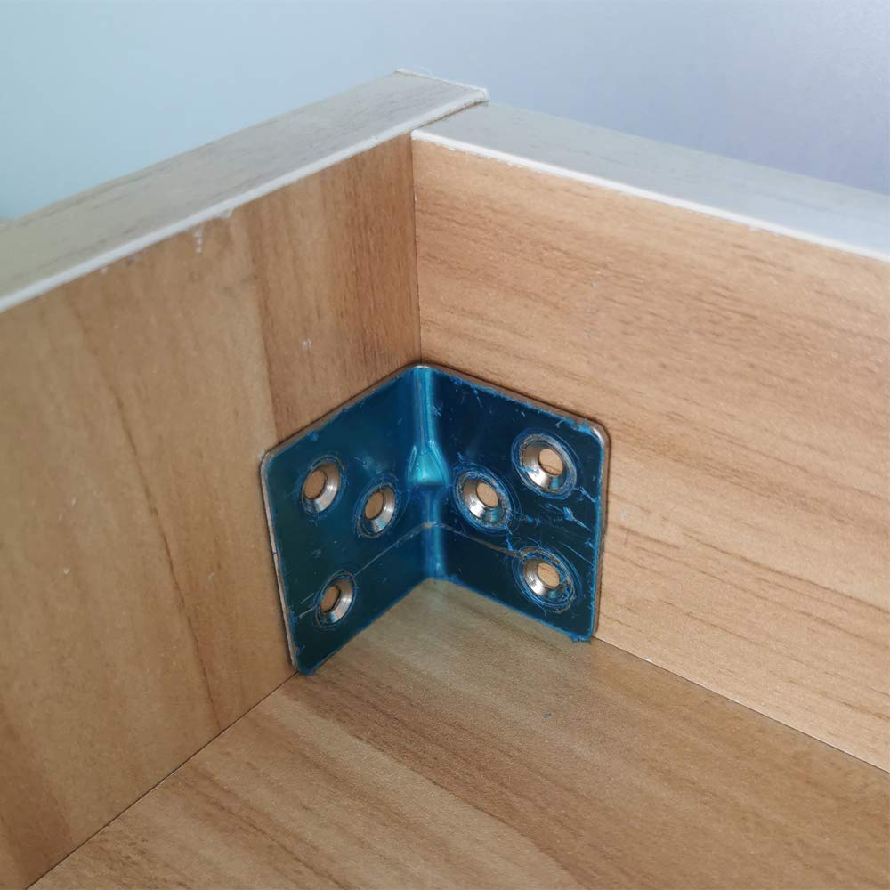 24 Pieces Stainless Steel Corner Braces (1.57 x 1.57 inch，40 x 40 mm