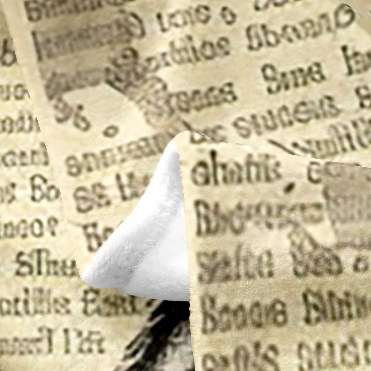 Honey Bee Fleece Blanket,Rustic Garden Animal Yellow Honeycomb Graffiti Bed Blanket for Kids Teens,European Old Newspaper Retro Brown Flannel Blanket for Room Decor,Queen 90"x90"