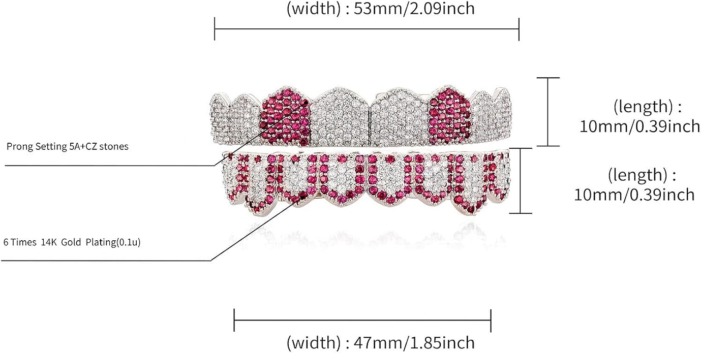 Grillz dental de oro 14K para hombre y mujer miniatura 3
