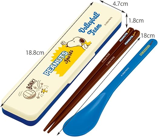 Amazon Co Jp スケーター コンビセット 箸 スプーン セット スヌーピー スポーツ バレー 18cm Ccs3sa ホーム キッチン