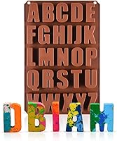 Vista 1 de 26 Cavities Large Letter Molds Silicone Alphabet Mold for Crayon, Resin, Chocolate, Candy, Wax, Cake Baking Decor (1)