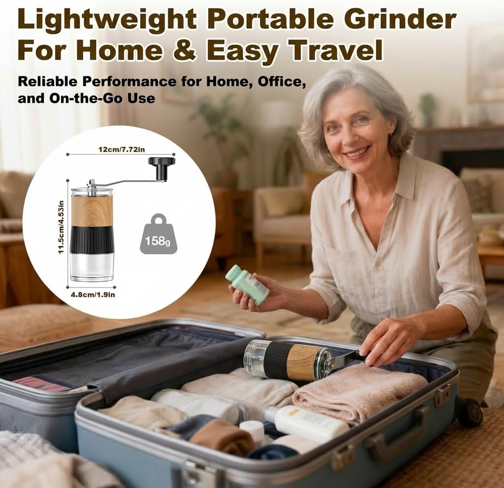 Small Portable Pill Crusher Grinder with Ergonomic Crank Handle,Grinds Pills to Fine Powder for Elderly,Crushes Multiple Small & Large Tablets & Vitamins,for Pets,Feeding Tube,Kids,Home & Travel Use