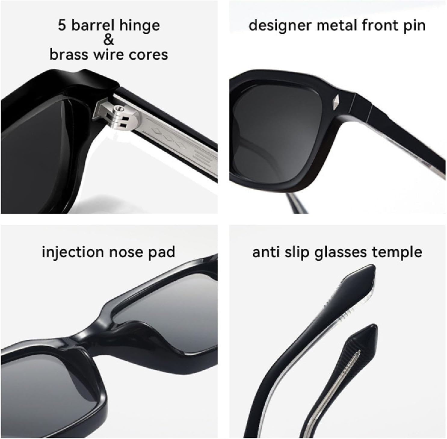 Retro Men Sunglasses Women Shades Uv400 Punk Yellow Green Sun Glasses