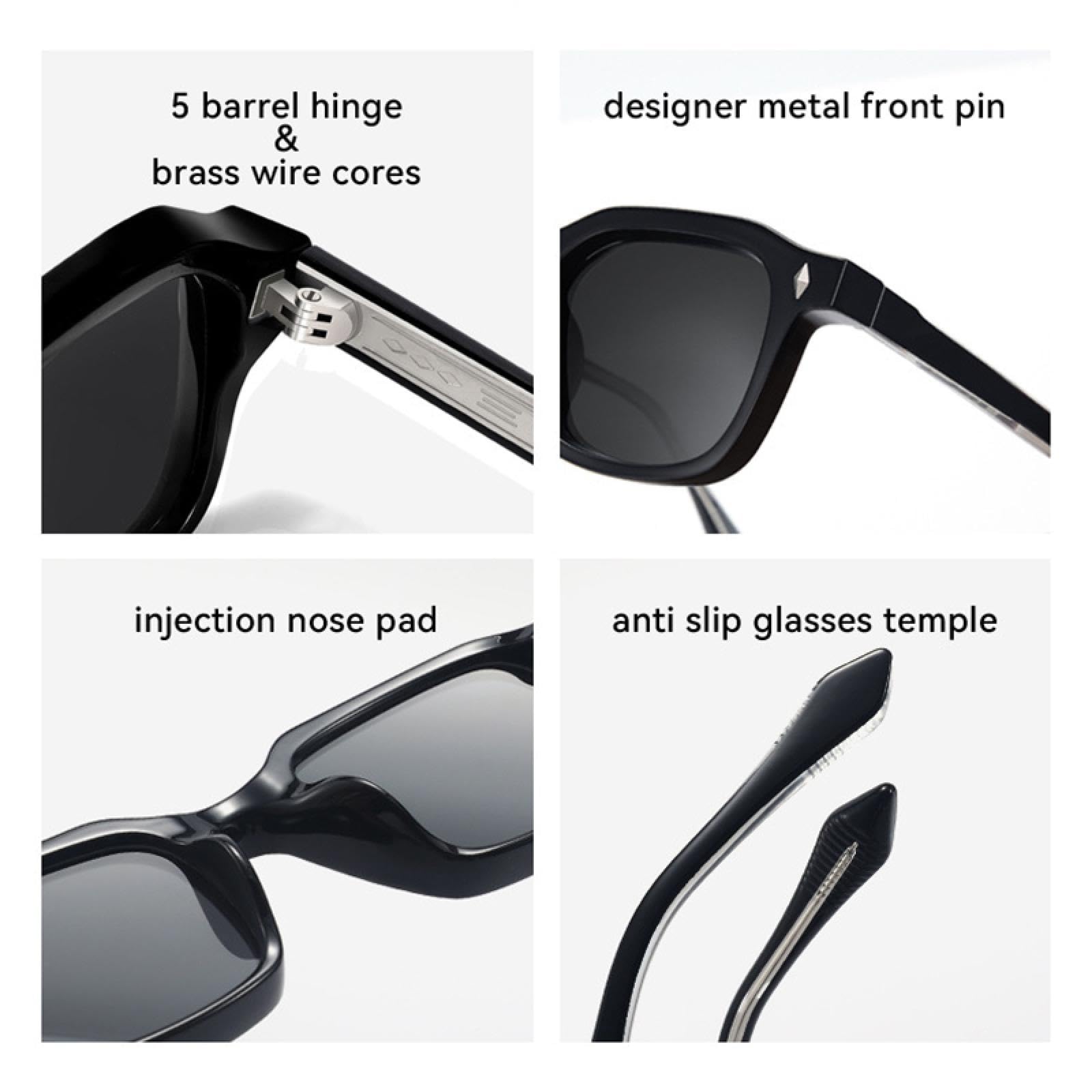 Gafas de sol de lujo retro para hombre, con remaches de moda para mujer, UV400, estilo punk.