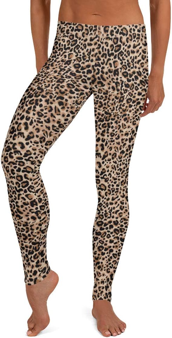 Metallic Leopard Print Leggings - Just $7