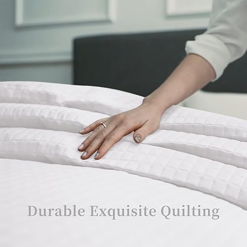 Miniatura 4 de HollyHOME Colcha de lujo a cuadros súper suave para cama individual Pinsonic, color beige, matrimonialqueen