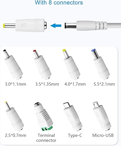 Miniatura 4 de ALITOVE Adaptador de fuente de alimentación de 5 V, 5 voltios, 2A, 10 W, adaptador universal de CACC, cargador de 100-240 V CA a CC, convertidor de