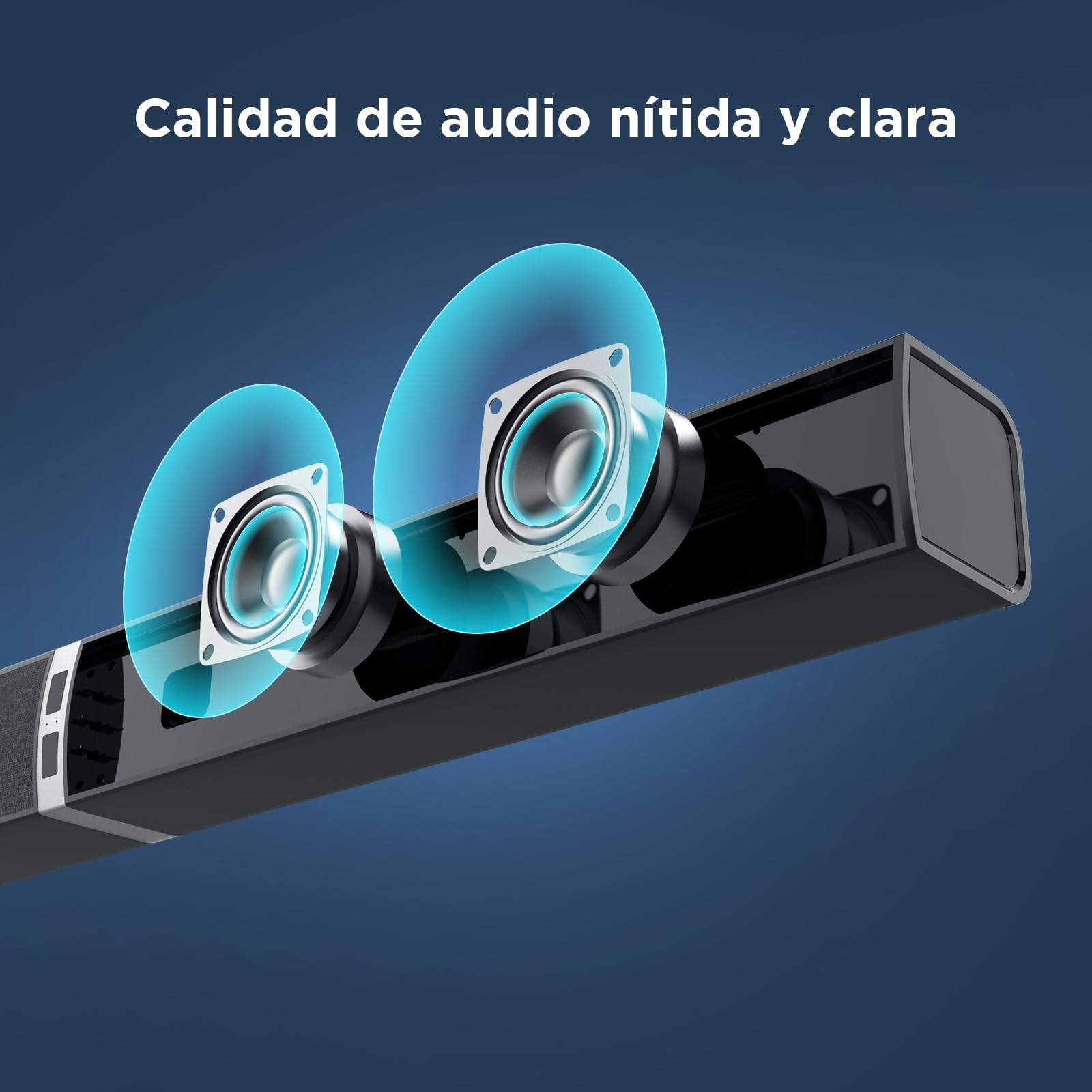 2.0 Barra de Sonido para TV, Barra de Sonido Separable 2 en 1 de 32 Pulgadas para Dispositivos de TV con 3 Modos de ecualización y 3 Sonidos envolventes, ARC/Óptico/AUX, 1pcs