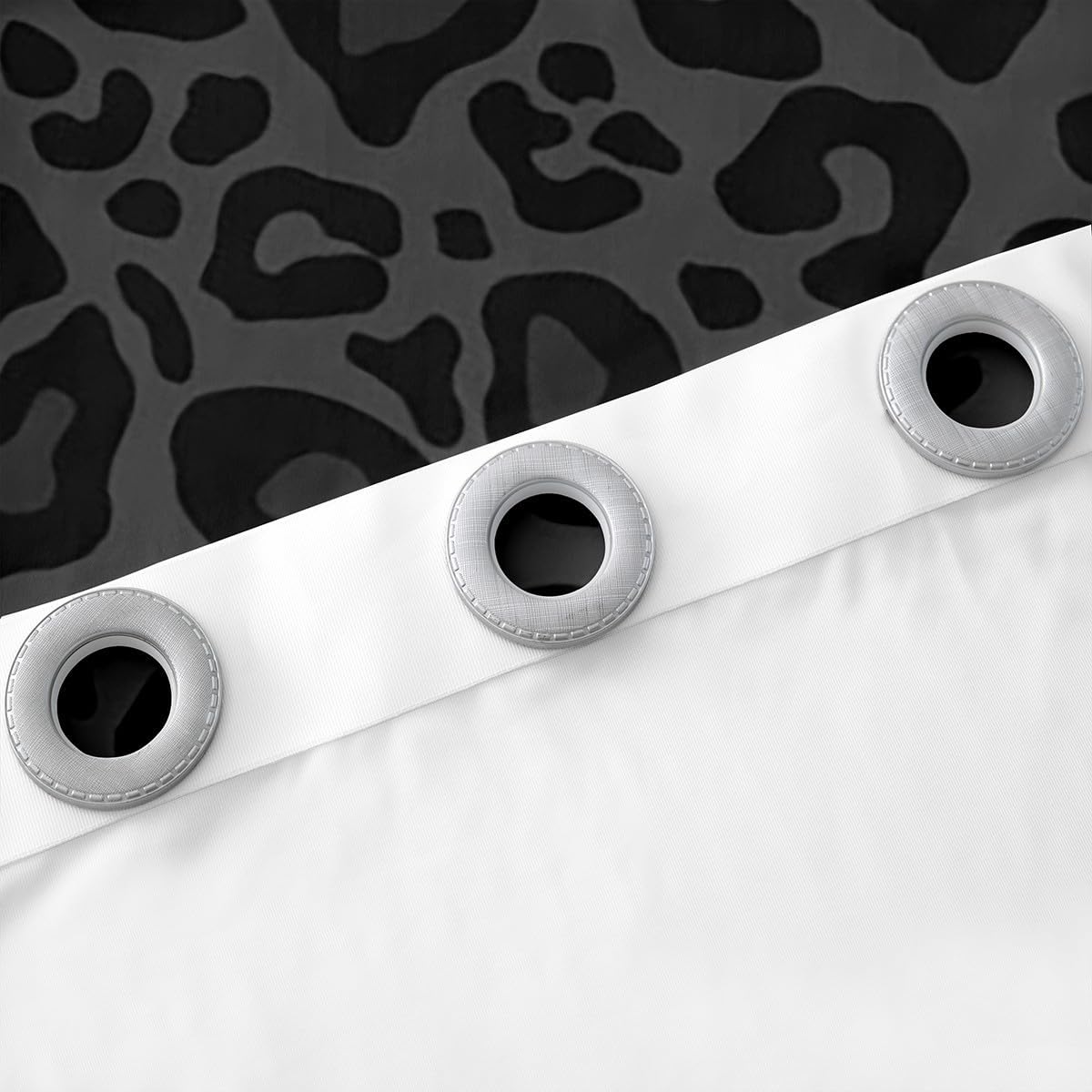 Leopard Print Window Curtain,African Cheetah Wildlife Curtain for Adults Teens Living Room Decor,Gray Wild Animal Skin Window Drapes of 2 Panels,52Wx84L Inches