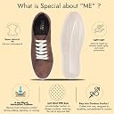 FAUSTO FST 1397 BROWN-40 Men Brown Denim Casual Classic Lace Up Sneaker | Low Top Canvas Shoes with Adjustable Elastic | Lightweight with Cushioned Insole (6 UK) gallery image