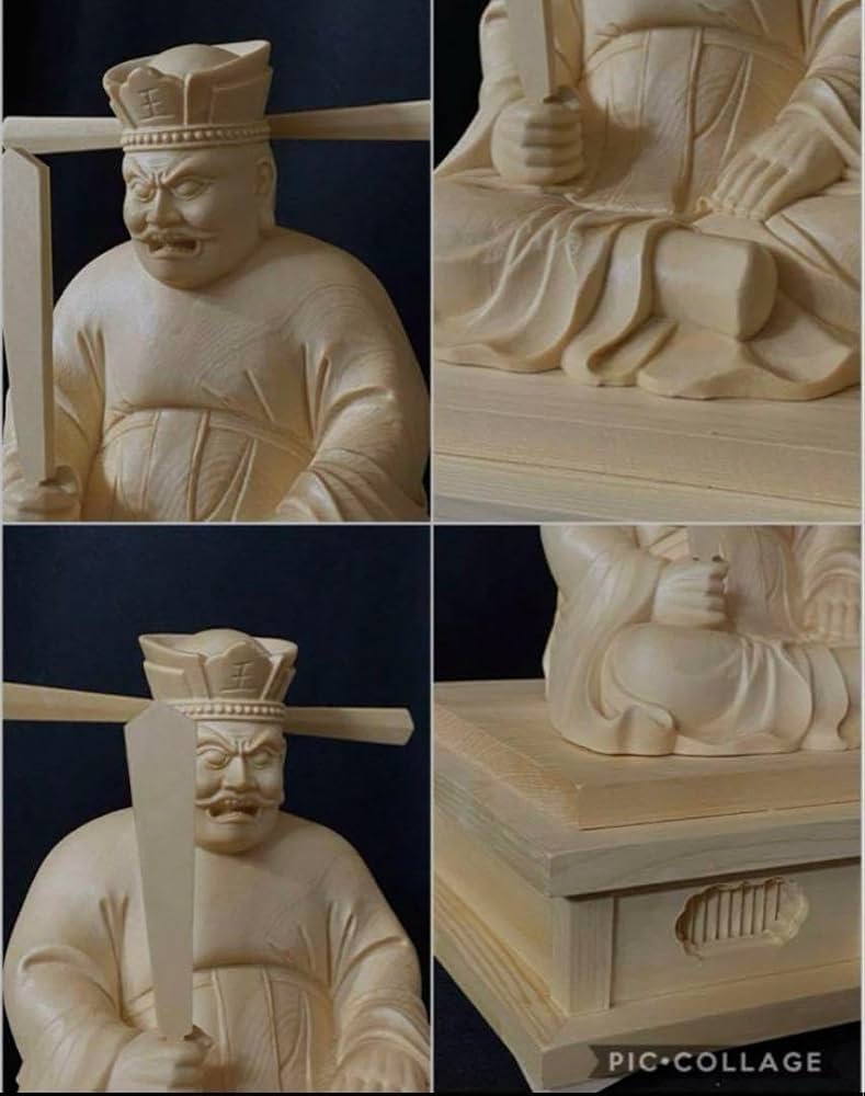 井波彫刻 総檜材 仏教工芸品 木彫仏像 仏師手仕上げ品 地獄の