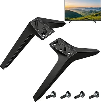 TV Stand Replacement for LG 49 50 55 Inch TV, Non-Slip Desk Pedestal Base Feet TV Stands with Mounting Screws, Television Stand Legs for Table Black, 1 Pair