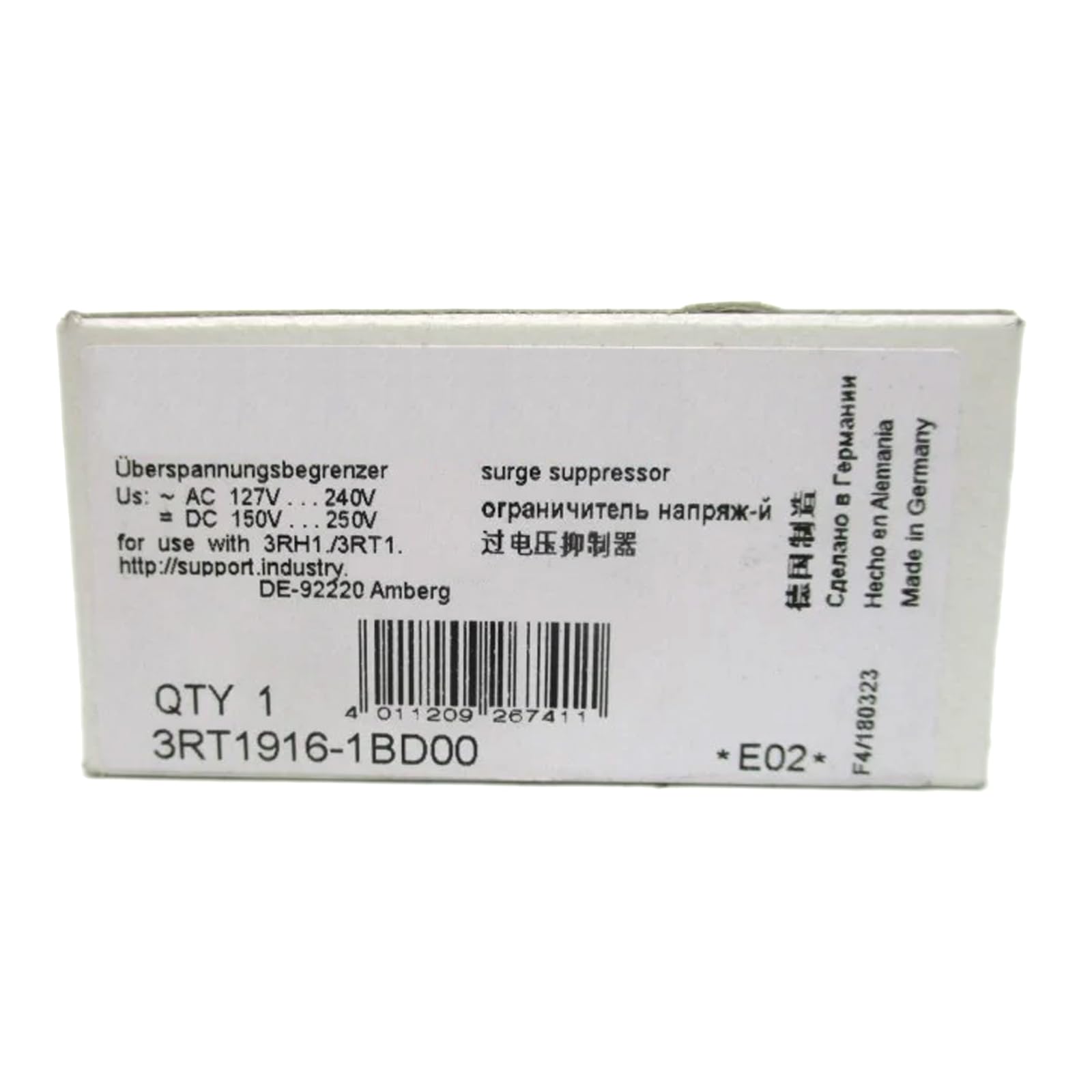 3RT1916-1BD00 module de limitation de surtension neuf scellé garantie un an