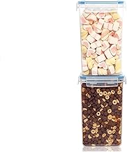 ENTITY Airtight Plastic Storage Container Set for Kitchen Storage - 2100ml Containers | Unbreakable & Air-Tight Design | BPA Free Container (Pack of 2) - Transparent