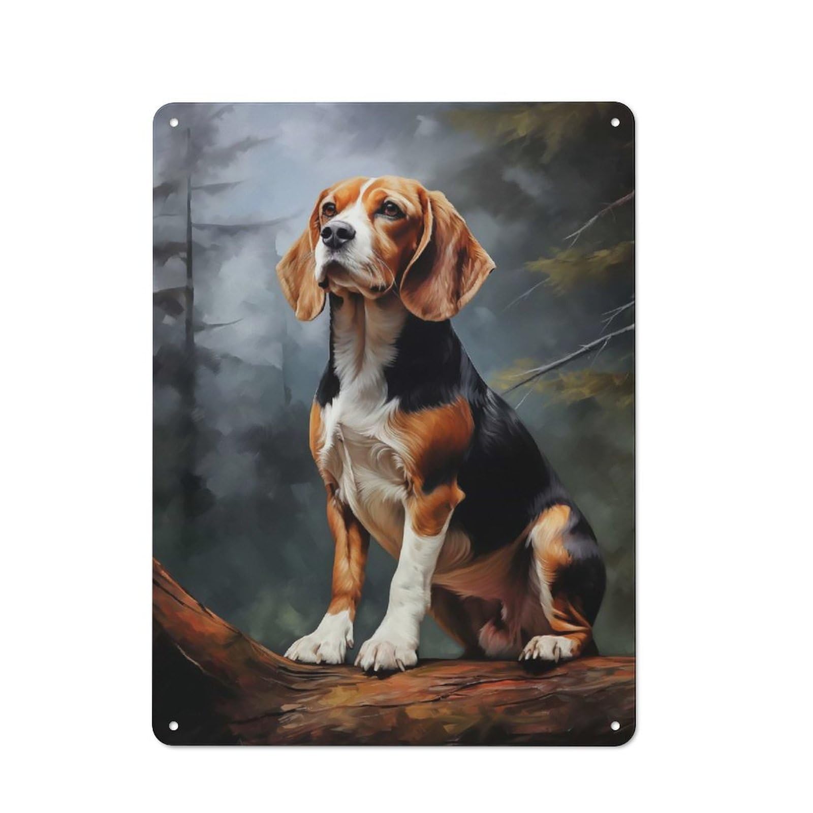 Junmoney Style-24 Beagle Retro Metal Sign 40X30cm, Garage Style Shed Wall Plaque For Garage, Hobby Room, Office Or Man Cave