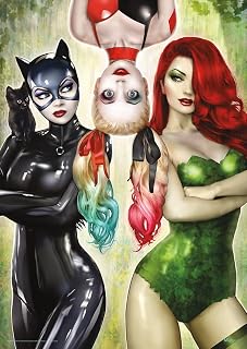 MIGHTYPRINT DC Comics – Catwoman No. 50 Cover Artwork of Gotham City Sirens – Catwoman Harley Quinn & Poison Ivy - Durable 17” x 24 Wall Art – NOT Made of Paper – Officially Licensed Collectible