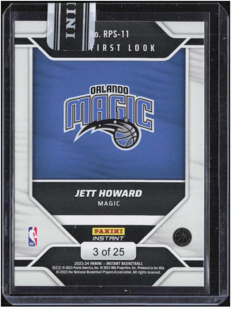 JETT HOWARD RC SP 2023-24 Panini Instant RPS Red 3/25 ROOKIE First Look #11 Magic MT-MT+ Basketball
