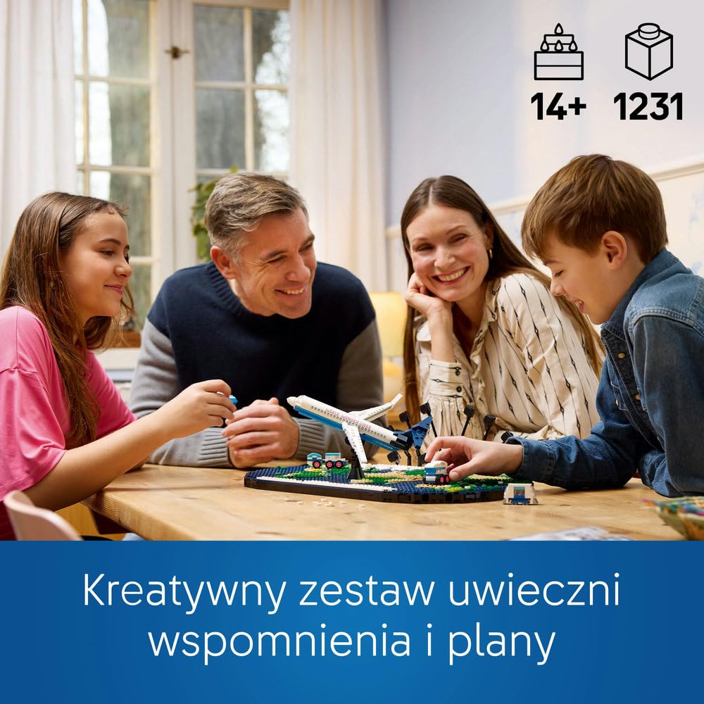 LEGO Wspomnienia z podróży, Zestaw Kreatywny dla Całej Rodziny, Mapa Świata do Zbudowania, Ciekawa Dekoracja Ścienna i Ozdoba do Salonu, Pomysł na Prezent dla Nastolatków i dla Podróżników, 41838