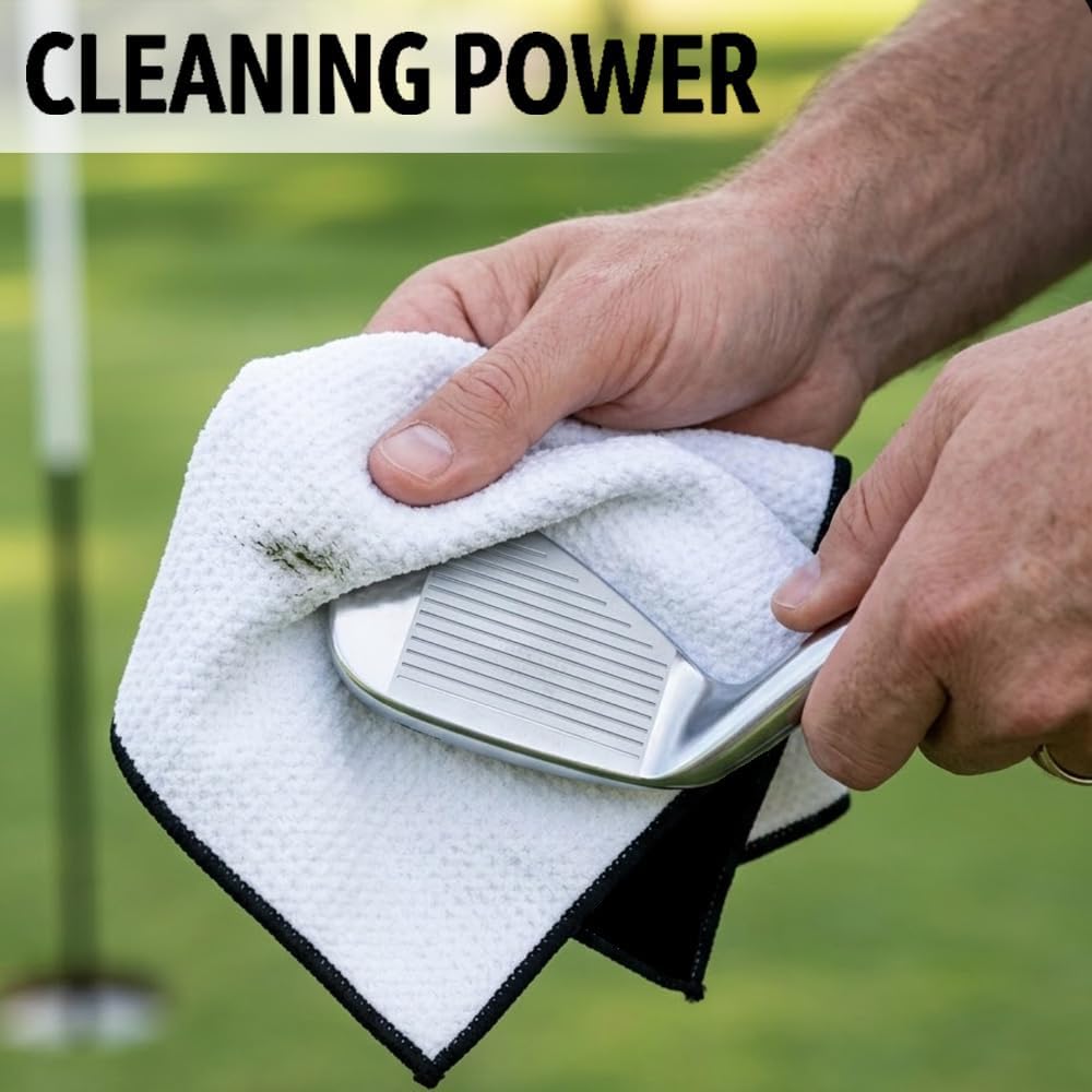 Funny Gimme Golf Towel - 16x24 Waffle Weave Microfiber Club Cleaner | HD Print Golf Bag Towel with Clip, Humorous Golf Gift for Men & Women