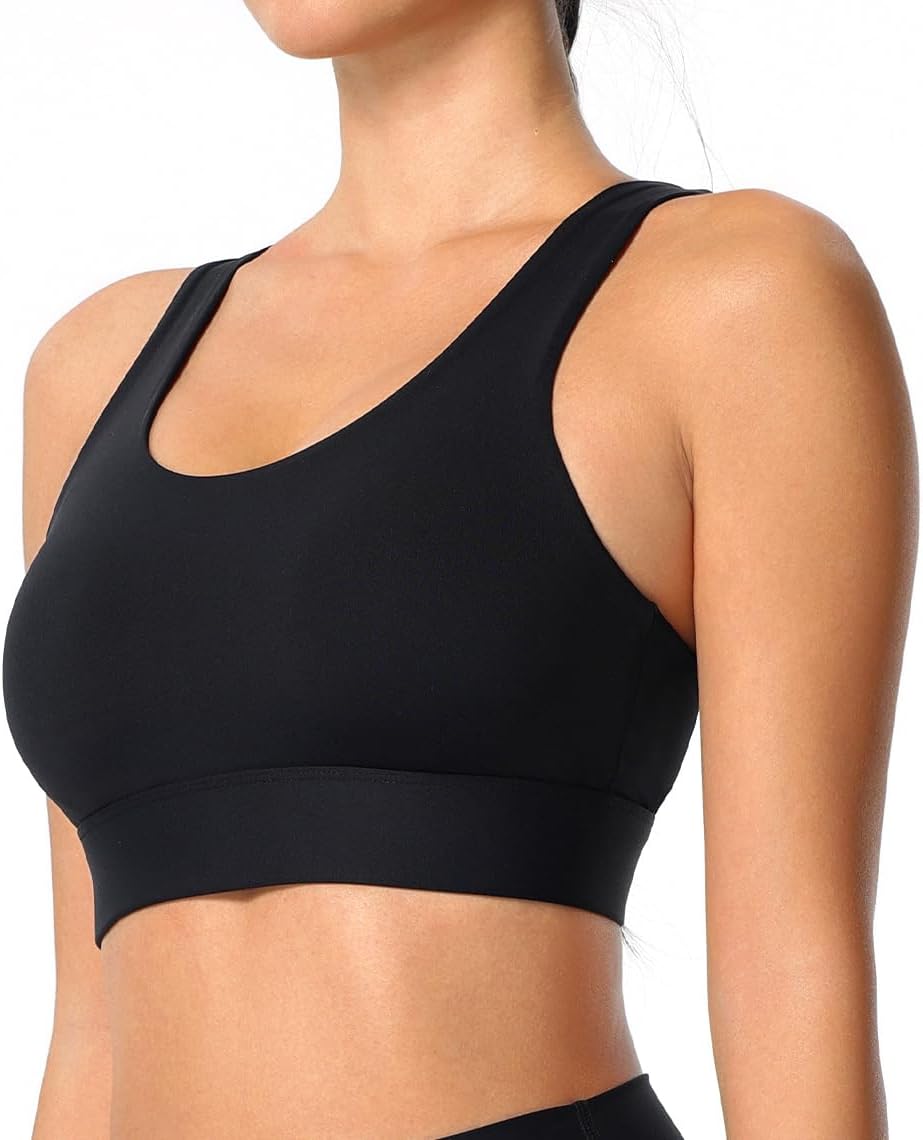 High Impact Sports Bra for Women - Criss-Cross Back, Molded Cups, Hook and Eye Closure - High Support Running Bra - Image 2