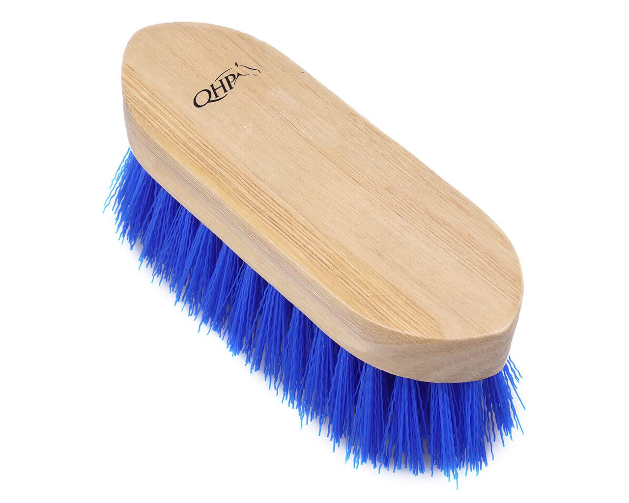 Cepillo raíz QHP azul cobalto mango de madera limpieza equina 2