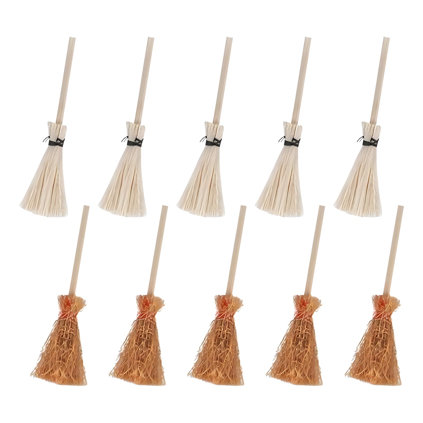 Miniatures Balais En Bois Rayher - Lot De 3 Pour Maison De Poupée, Jardin Miniature, Déco Halloween | 9,5 Cm, Décoration Créative
