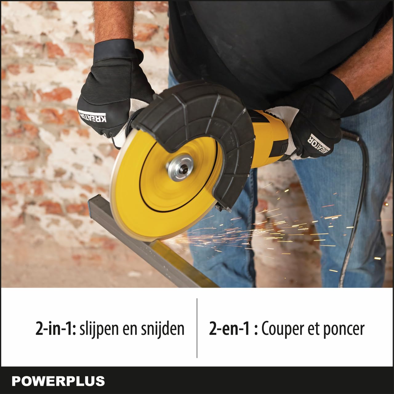 POWERPLUS POWX06250 Smerigliatrice angolare gioco 2000 W Ø 230 mm + 750 W Ø 115 mm - 4 AC