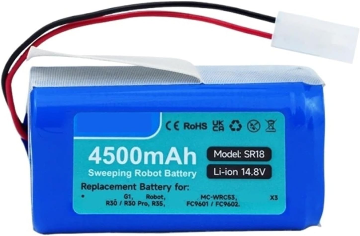 4500 MAh Replacement Battery，Compatible For Xiaomi，G1，Compatible For Puppy，R30/R30 Pro/R35 RS-RT900866 H18650CH-4S1P Vacuum Mop Robot Vacuum Cleaner